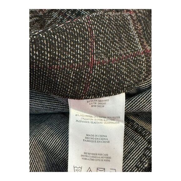 Kut From The Kloth Women's Gray Checkered Tapered Dress Pants Size 12 NWOT - Picture 7 of 7